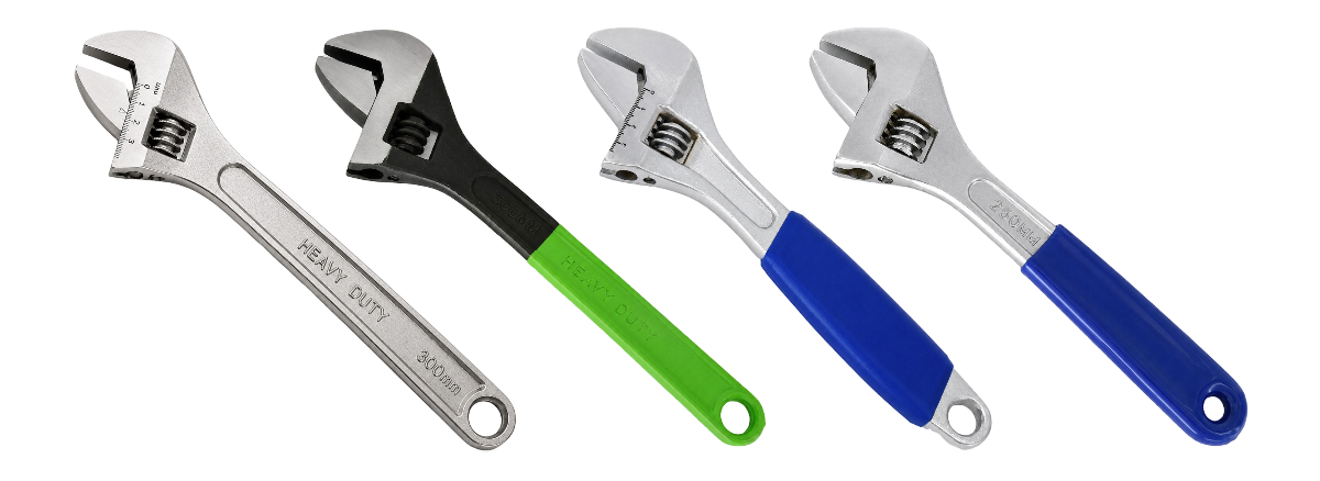 S610 Adjustable Wrench complete finish and handle range