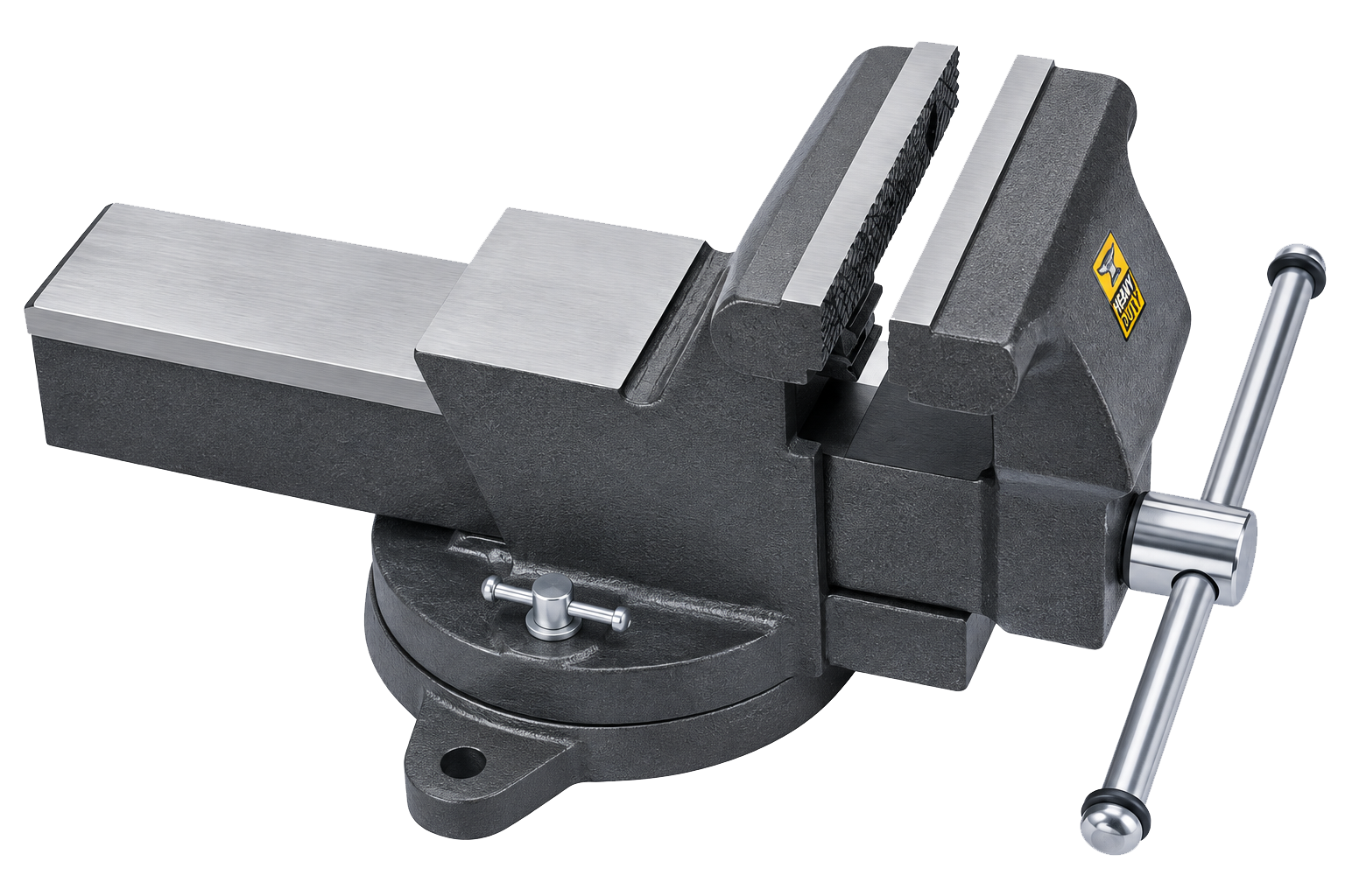 SV102 Spheroidal Graphite (SG) Iron Bench Vice, Swivel Base with Pipe Jaws
